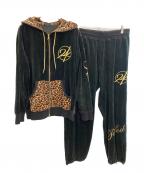 24karatsトゥエンティーフォーカラッツ）の古着「セットアップベロアジャージ」｜ブラック