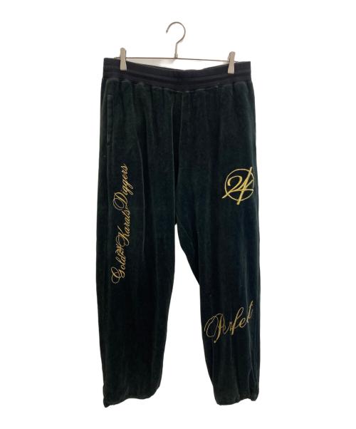 24karats（トゥエンティーフォーカラッツ）24karats (トゥエンティーフォーカラッツ) セットアップベロアジャージ ブラック サイズ:Ｌの古着・服飾アイテム