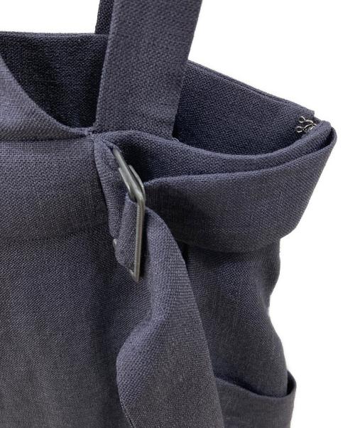 ENFOLD（エンフォルド）ENFOLD (エンフォルド) リネンライク アシンメショルダー SKIRT ネイビー サイズ:SIZE Ｍ 未使用品の古着・服飾アイテム