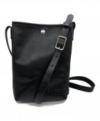 HERITAGE LEATHER CO.ヘリテージレザー）の古着「LEATHER SACOCHE BAG」｜ブラック