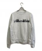 Champion×THE METチャンピオン×ザメット）の古着「CITY SCAPE REVERSE WEAVE」｜ライトグレー