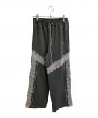 MAISON SPECIALメゾンスペシャル）の古着「Lace Docking Jersey Pants」｜グレー