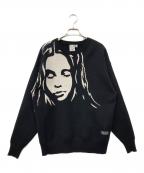 X-GIRLエックスガール）の古着「FACE JACQUARD KNIT」｜ブラック