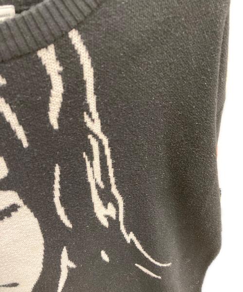 X-GIRL（エックスガール）X-GIRL (エックスガール) FACE JACQUARD KNIT ブラック サイズ:Sの古着・服飾アイテム