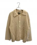 NVRFRGTネヴァーフォーゲット）の古着「RAW WOOL DAMAGED CARDIGAN」｜アイボリー
