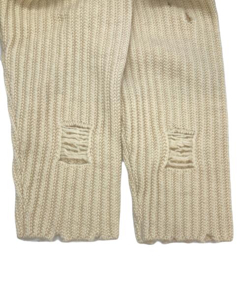 NVRFRGT（ネヴァーフォーゲット）NVRFRGT (ネヴァーフォーゲット) RAW WOOL DAMAGED CARDIGAN アイボリー サイズ:1 未使用品の古着・服飾アイテム
