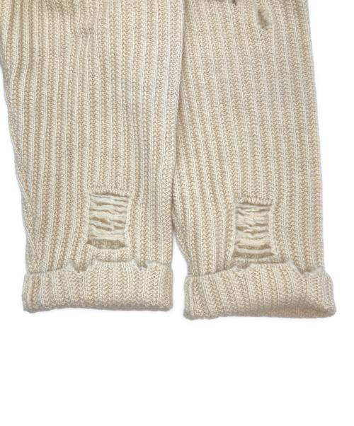 NVRFRGT（ネヴァーフォーゲット）NVRFRGT (ネヴァーフォーゲット) RAW WOOL DAMAGED CARDIGAN アイボリー サイズ:1 未使用品の古着・服飾アイテム