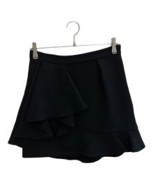MIU MIU（ミュウミュウ）の古着「アシンメトリーミニスカート」｜ブラック