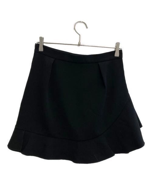 MIU MIU（ミュウミュウ）MIU MIU (ミュウミュウ) アシンメトリーミニスカート ブラック サイズ:42の古着・服飾アイテム