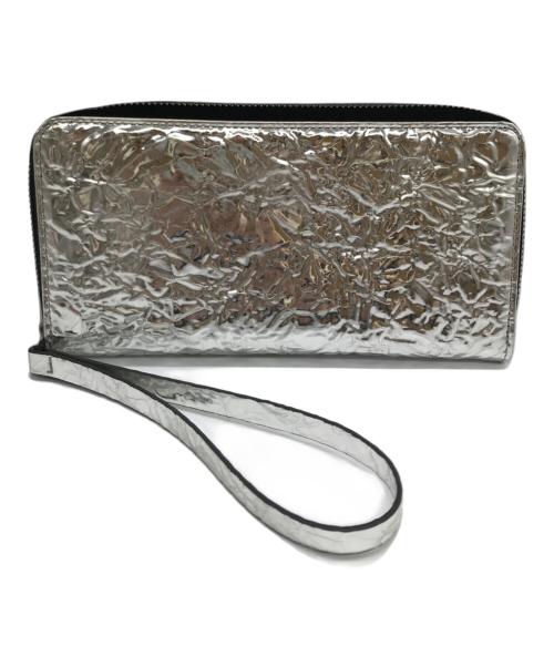 MM6 Maison Margiela（エムエムシックスメゾンマルジェラ）MM6 Maison Margiela (エムエムシックスメゾンマルジェラ) メタリックロングウォレット シルバー サイズ:-の古着・服飾アイテム