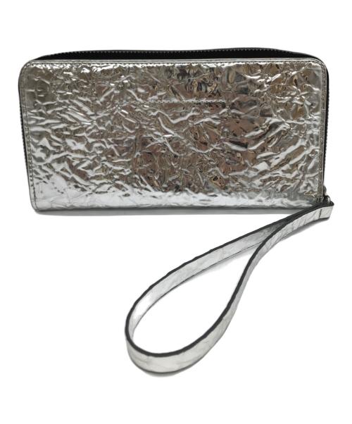 MM6 Maison Margiela（エムエムシックスメゾンマルジェラ）MM6 Maison Margiela (エムエムシックスメゾンマルジェラ) メタリックロングウォレット シルバー サイズ:-の古着・服飾アイテム