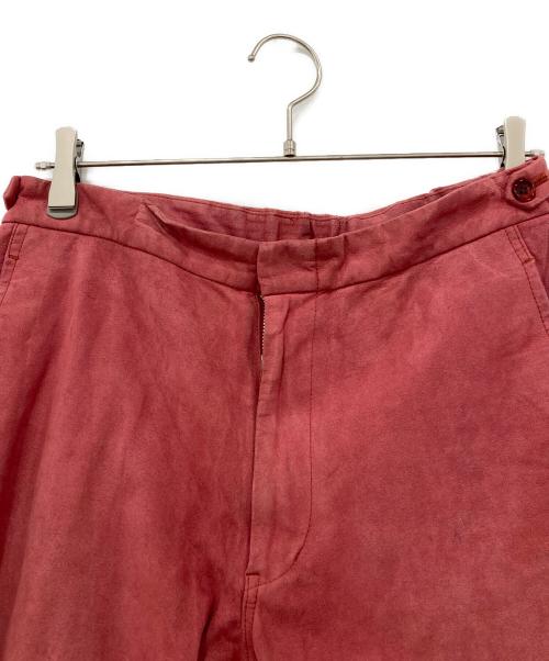 COMME des GARCONS HOMME PLUS（コムデギャルソンオムプリュス）COMME des GARCONS HOMME PLUS (コムデギャルソンオムプリュス) Fレザーパンツ ピンク サイズ:Mの古着・服飾アイテム