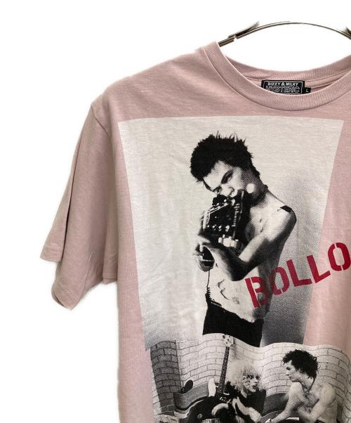 Hysteric Glamour（ヒステリックグラマー）Hysteric Glamour (ヒステリックグラマー) DENNIS MORRIS SID & NANCY Tee ピンク サイズ:Lの古着・服飾アイテム