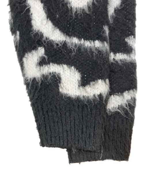 OBEY（オベイ）OBEY (オベイ) カーディガン ブラック×ホワイト サイズ:XLの古着・服飾アイテム