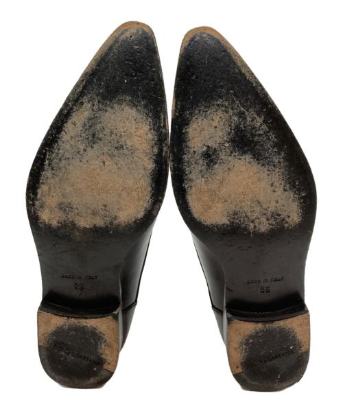 DOLCE & GABBANA（ドルチェ＆ガッバーナ）DOLCE & GABBANA (ドルチェ＆ガッバーナ) ポインテッドトゥシューズ ブラウン サイズ:24.5の古着・服飾アイテム