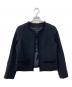UNTITLED（アンタイトル）の古着「ラメツイード ノーカラージャケット」｜ネイビー