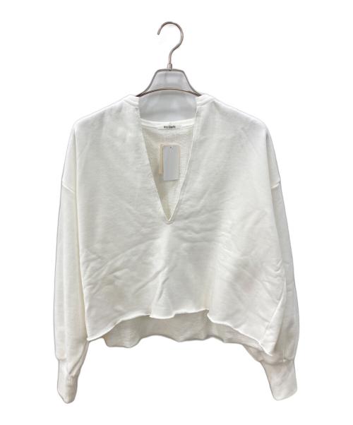 Whim Gazette（ウィムガゼット）Whim Gazette (ウィムガゼット) スウェットVネックプルオーバー ホワイト サイズ:Free 未使用品の古着・服飾アイテム