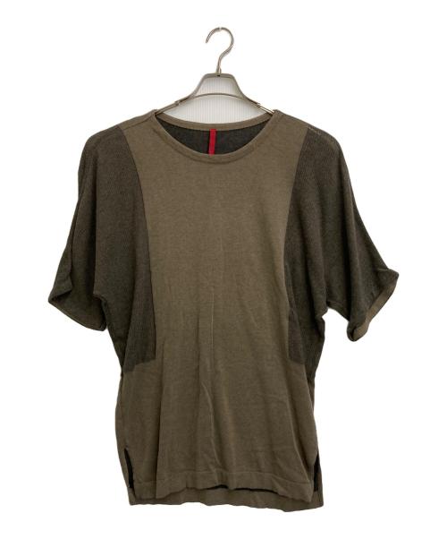 YANTOR（ヤントル）YANTOR (ヤントル) HighGaugeCotton Knit Cut&Sewn オリーブ サイズ:FREEの古着・服飾アイテム