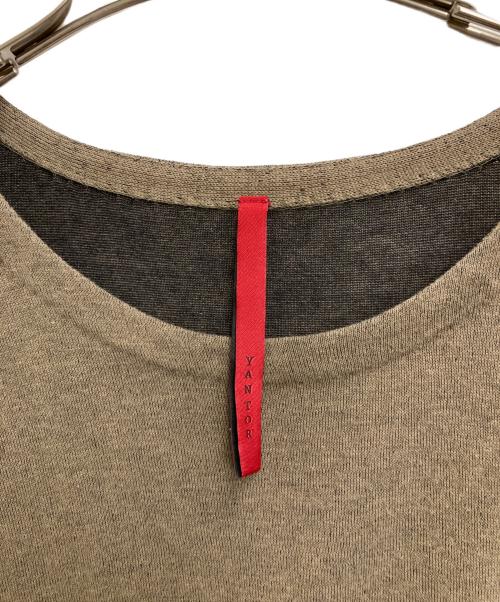 YANTOR（ヤントル）YANTOR (ヤントル) HighGaugeCotton Knit Cut&Sewn オリーブ サイズ:FREEの古着・服飾アイテム