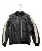 HARLEY-DAVIDSONハーレーダビッドソン）の古着「PIPER BOMBER LEATHER JACKET」｜ブラック
