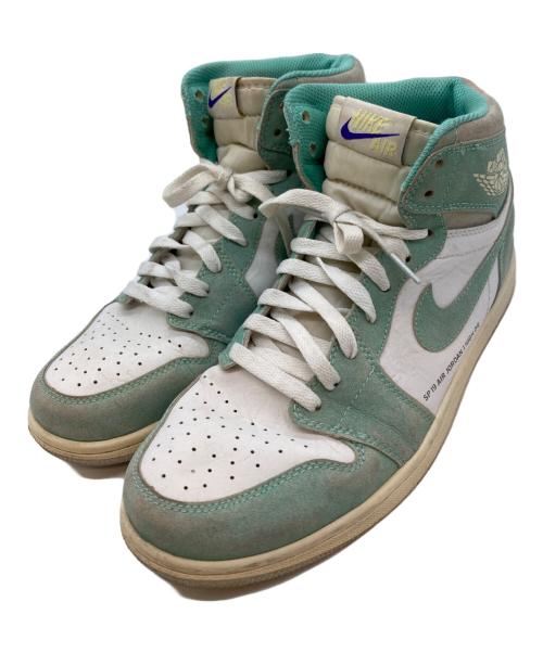 NIKE（ナイキ）NIKE (ナイキ) ハイカットスニーカー/RETRO HIGH TURBO GREEN ホワイト×スカイブルー サイズ:27cmの古着・服飾アイテム