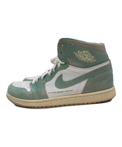 NIKE（ナイキ）NIKE (ナイキ) ハイカットスニーカー/RETRO HIGH TURBO GREEN ホワイト×スカイブルー サイズ:27cmの古着・服飾アイテム
