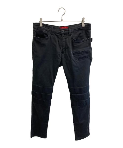 HUGO BOSS（ヒューゴ ボス）HUGO BOSS (ヒューゴ ボス) バイカーデニムパンツ ブラック サイズ:34の古着・服飾アイテム