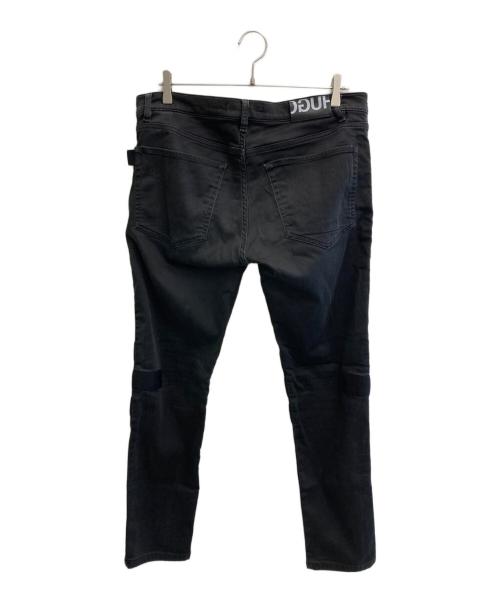 HUGO BOSS（ヒューゴ ボス）HUGO BOSS (ヒューゴ ボス) バイカーデニムパンツ ブラック サイズ:34の古着・服飾アイテム