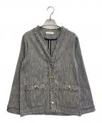 La TOTALITEラ ト―タリテ）の古着「ツィード Vネックジャケット」｜グレー