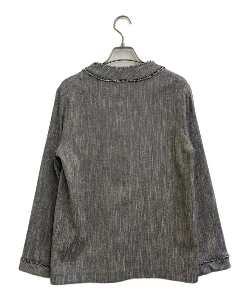 La TOTALITE（ラ ト―タリテ）La TOTALITE (ラ ト―タリテ) ツィード Vネックジャケット グレー サイズ:Freeの古着・服飾アイテム