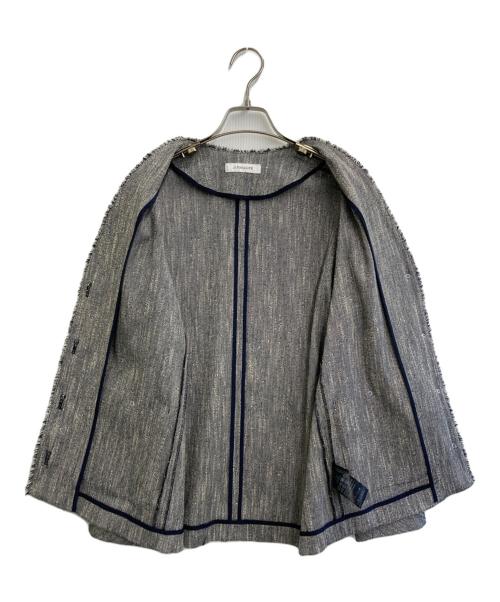 La TOTALITE（ラ ト―タリテ）La TOTALITE (ラ ト―タリテ) ツィード Vネックジャケット グレー サイズ:Freeの古着・服飾アイテム