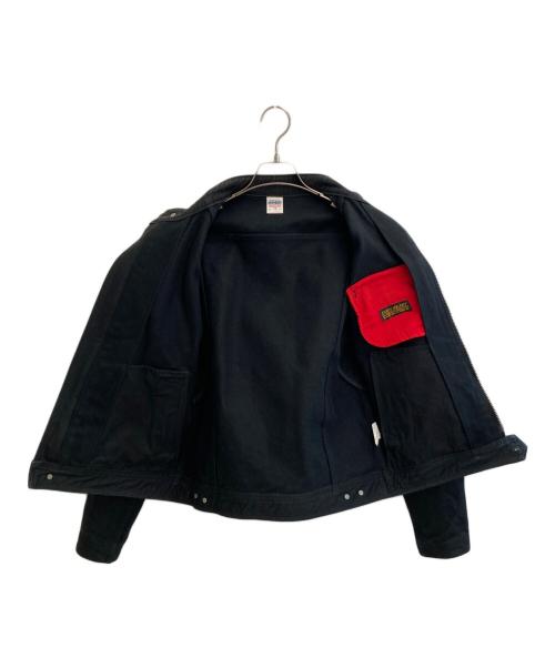 IRON HEART（アイアンハート）IRON HEART (アイアンハート) 21oz 黒鎧シングルライダースジャケット ブラック サイズ:40の古着・服飾アイテム