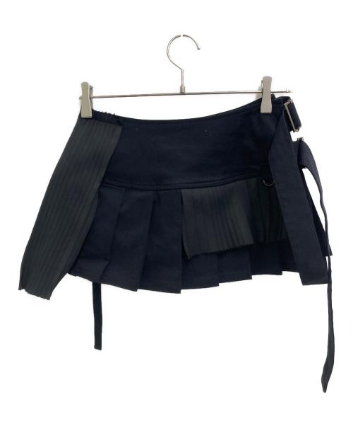 rurumu（ルルムウ）rurumu (ルルムウ) pleats rolled mini skirt ブラック サイズ:freeの古着・服飾アイテム