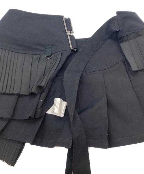 rurumu（ルルムウ）rurumu (ルルムウ) pleats rolled mini skirt ブラック サイズ:freeの古着・服飾アイテム