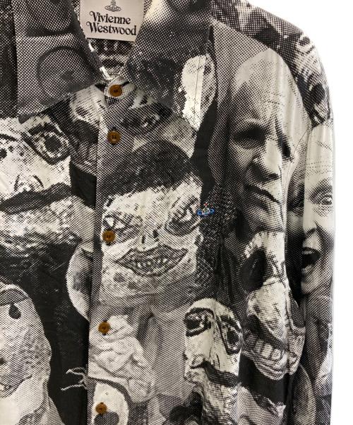 Vivienne Westwood（ヴィヴィアンウエストウッド）Vivienne Westwood (ヴィヴィアンウエストウッド) パペットシャツ ホワイト×ブラック サイズ:50の古着・服飾アイテム