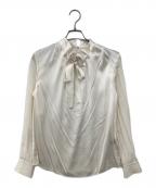 TOMORROW LAND collectionトゥモローランドコレクション）の古着「ボウタイシルクブラウス」｜ホワイト
