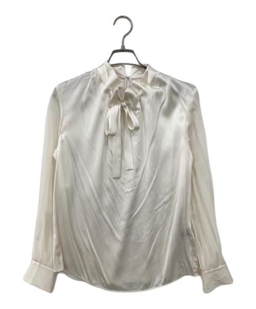 TOMORROW LAND collection（トゥモローランドコレクション）TOMORROW LAND collection (トゥモローランドコレクション) ボウタイシルクブラウス ホワイト サイズ:36の古着・服飾アイテム