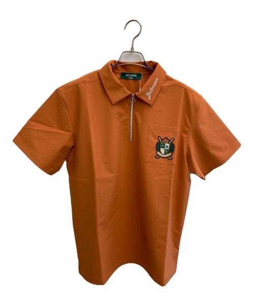 BELLMORE（ベルモーレ）BELLMORE (ベルモーレ) EMBLEM DRY STRETCH SS ZIP POLO SHIRT オレンジ サイズ:M 未使用品の古着・服飾アイテム