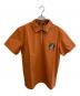BELLMORE（ベルモーレ）の古着「EMBLEM DRY STRETCH SS ZIP POLO SHIRT」｜オレンジ