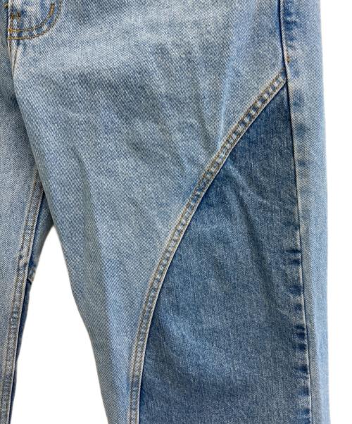 BAGARCH（バガーチ）BAGARCH (バガーチ) SWITCHING DENIM PANTS スカイブルー サイズ:Sの古着・服飾アイテム