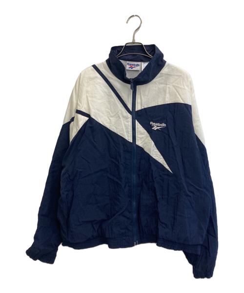 REEBOK（リーボック）REEBOK (リーボック) ナイロンジャケット ネイビー×ホワイト サイズ:SIZE Lの古着・服飾アイテム