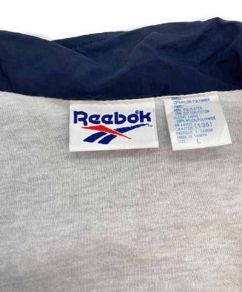 REEBOK（リーボック）REEBOK (リーボック) ナイロンジャケット ネイビー×ホワイト サイズ:SIZE Lの古着・服飾アイテム