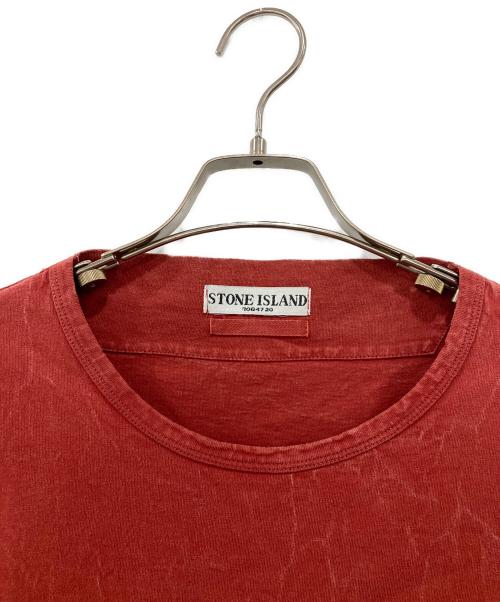 STONE ISLAND（ストーンアイランド）STONE ISLAND (ストーンアイランド) Tシャツ レッド サイズ:Mの古着・服飾アイテム