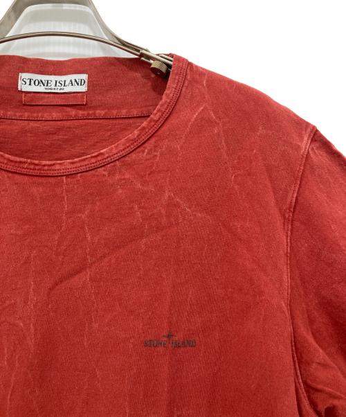 STONE ISLAND（ストーンアイランド）STONE ISLAND (ストーンアイランド) Tシャツ レッド サイズ:Mの古着・服飾アイテム