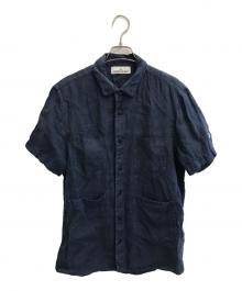 STONE ISLAND（ストーンアイランド）の古着「リネンガーメントダイ シャツ」｜ネイビー