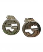 GUCCIグッチ）の古着「インターロッキングGロゴピアス」｜シルバー