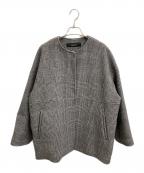 JOURNAL STANDARDジャーナルスタンダード）の古着「スーパー140ビーバーノーカラーショートコート」｜グレー