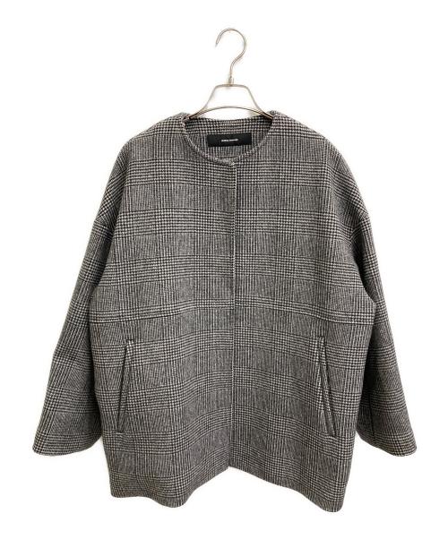 JOURNAL STANDARD（ジャーナルスタンダード）JOURNAL STANDARD (ジャーナルスタンダード) スーパー140ビーバーノーカラーショートコート グレー サイズ:Lの古着・服飾アイテム