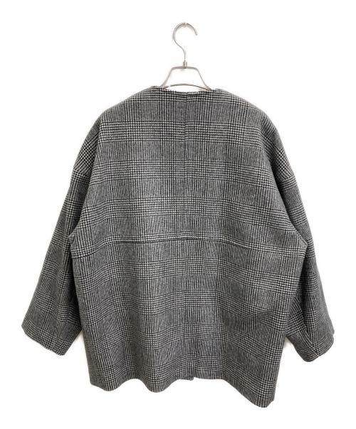 JOURNAL STANDARD（ジャーナルスタンダード）JOURNAL STANDARD (ジャーナルスタンダード) スーパー140ビーバーノーカラーショートコート グレー サイズ:Lの古着・服飾アイテム