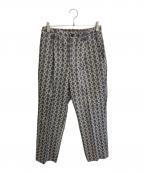 MAISON SPECIALメゾンスペシャル）の古着「小紋柄ジャガードストレートパンツ」｜グレー